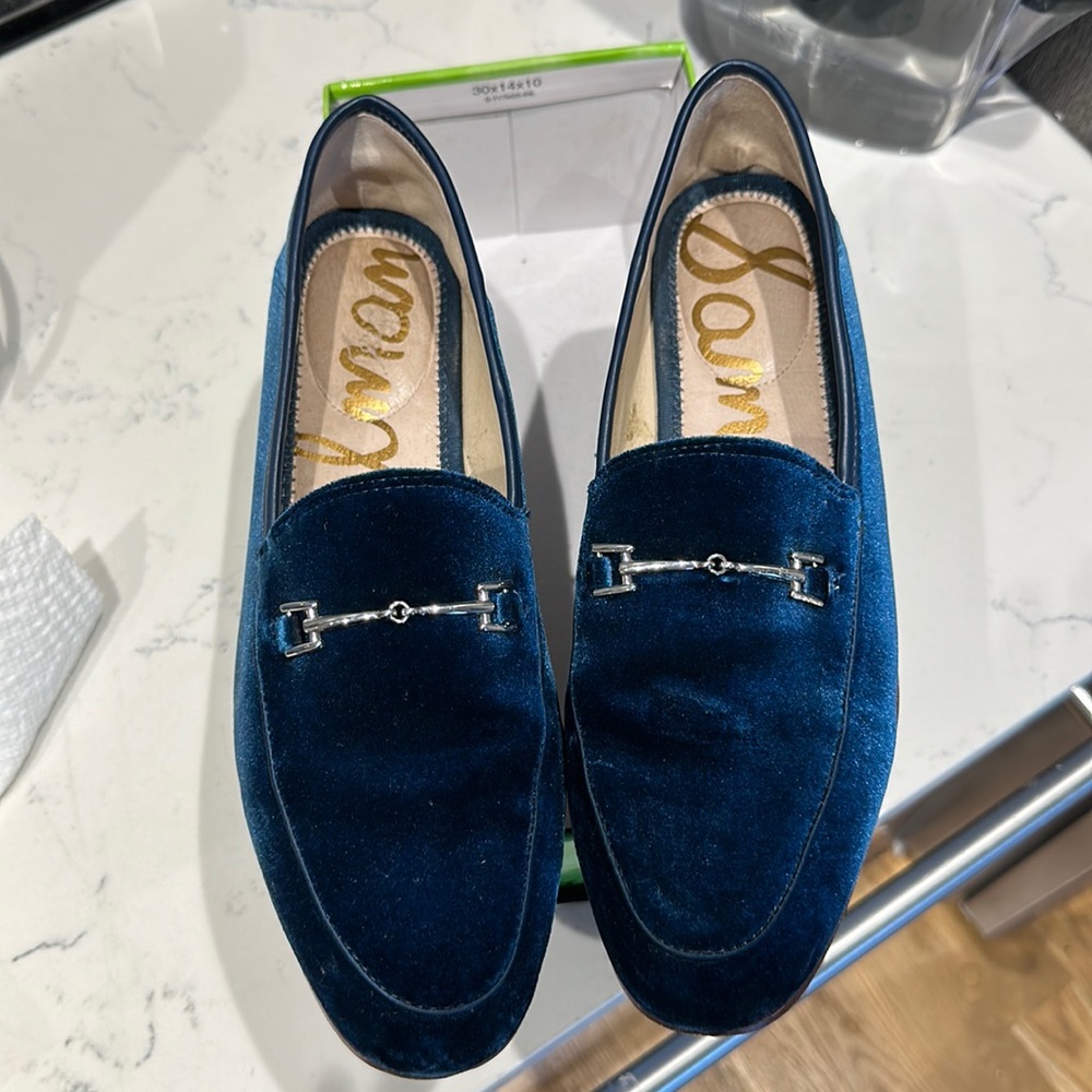 Blue suede Sam Edelman loafers size 10 women’s